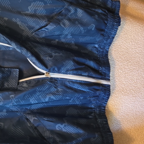 Reebok Navy Patterned Windbreaker Jacket - Picture 5 of 7